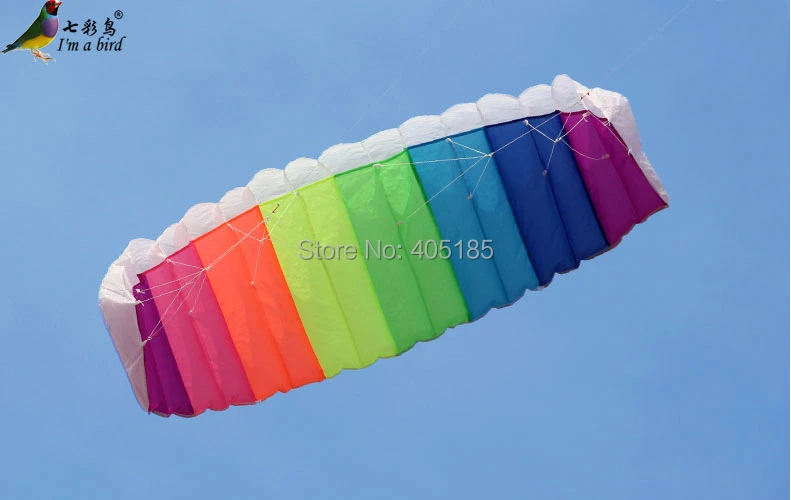 Двойной линии 2 м мощность трюк парафойл парашют Радужный спортивный пляжный кайт для начинающих хороший Летающий