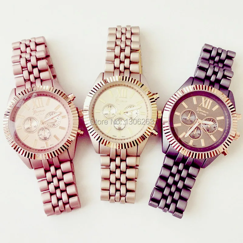 Prix pour NOUVEAU!!! Mode Plein Acier Inoxydable Genève Montre Femmes Champagne Or Chic Mat Bracelet Montre Quartz Robe Montre Relojes Prix pour NOUVEAU!!! Mode Plein Acier Inoxydable Genève Montre Femmes Champagne Or Chic Mat Bracelet Montre Quartz Robe Montre Relojes