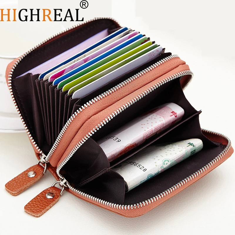 

Hot Sale Genuine Leather Unisex Card Holder Wallets High Quality Female Credit Card Holders Women Pillow Card holder Purse