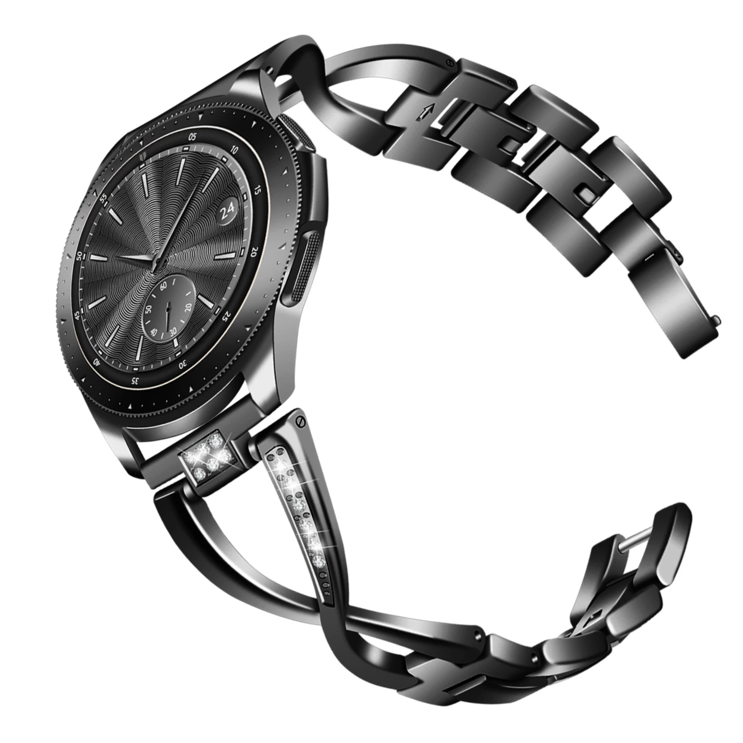 22 мм металлический женский ремешок из нержавеющей стали для Amazfit Stratos Pace 2/2 S/1 сменный ремешок ретро изысканный женский браслет