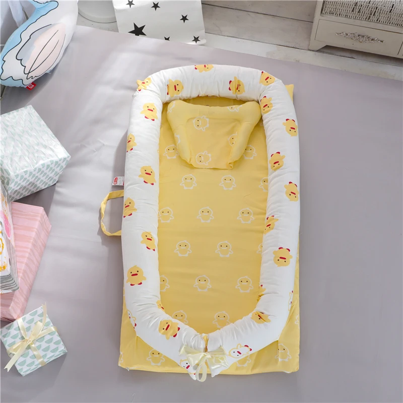 

2019 New Portable Baby Bed Nest Baby For Newborn Crib Breathable And Sleep Nest With Pillow