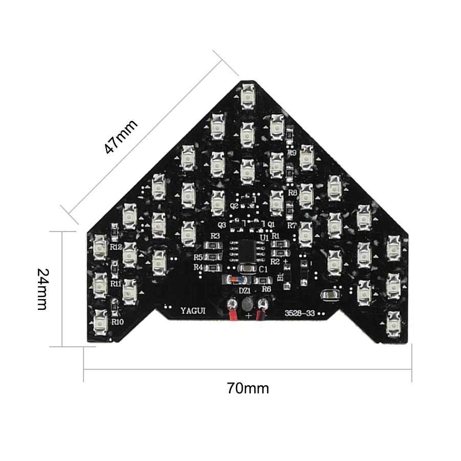 Gfoloza 2 шт. авто боковое зеркало светильник светодиодный течёт указатели поворота форма стрелки 33 SMD светодиодный светильник желтый красный светильник