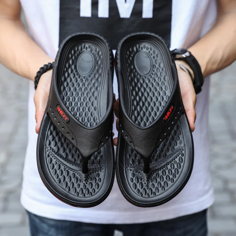 

COOLVFATBO Men's Slippers Summer Outdoor Non-slip Massage Slippers Fashion Man Casual High quality Soft Beach Shoes Flip Flops