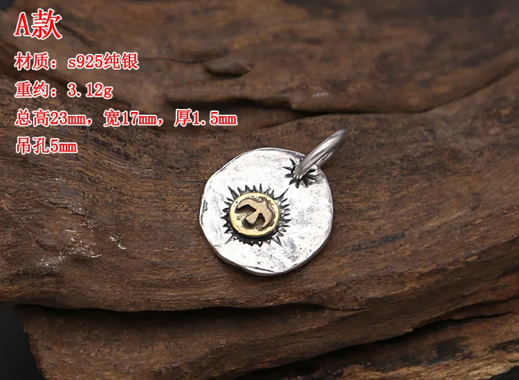 S925-Sterling-Silver-Jewelry-Vintage-Thai-Silver-Takahashi-Goro-Handmade-Small-Eagle-Male-And-Female-Pendant (1)