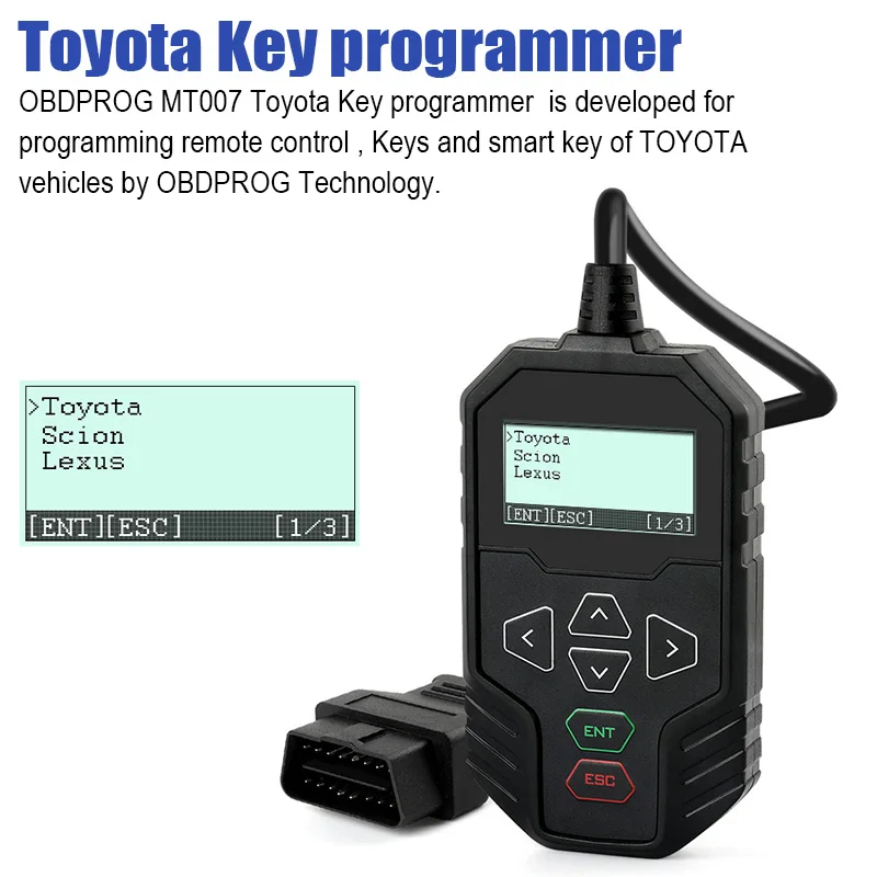 OBDPROG MT007 для Toyota ключ программист Программирование дистанционное управление ключи и умный ключ для Toyota иммобилайзер сброс все ключи потеряны