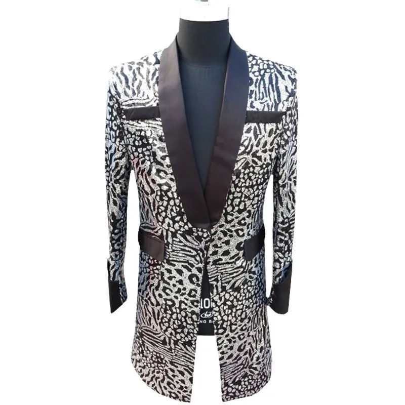 

Long Jacket Men Sequin Blazer Men Club Party Singer DJ Host Stage Clothing For Men Suit Jacket Coat Blazer Masculino Plus 5xl