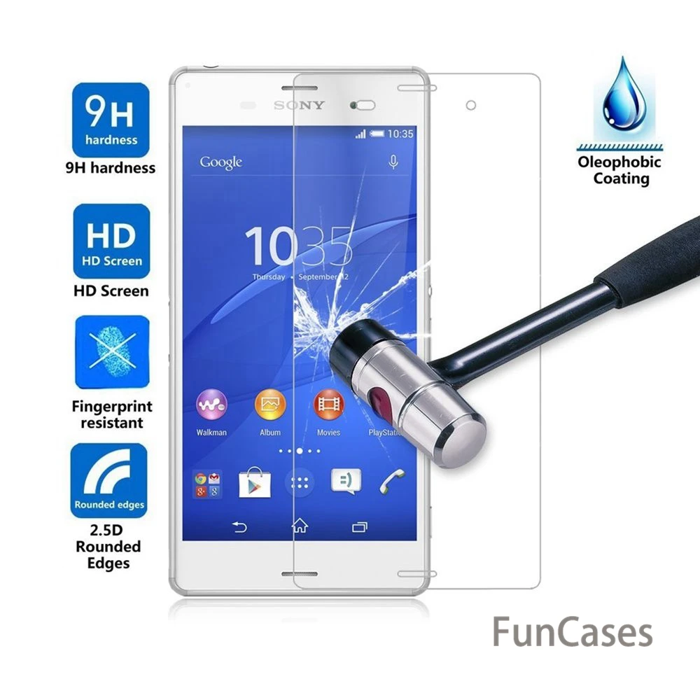 9H Vetro Temperato Per Sony Xperia Z1 Z2 Z3 Z4 Z5 Compact Premium E3 E4 E5 E4G M4 M5 T2 T3 T4 C3 C4 C5 Caso Della Protezione Dello Schermo