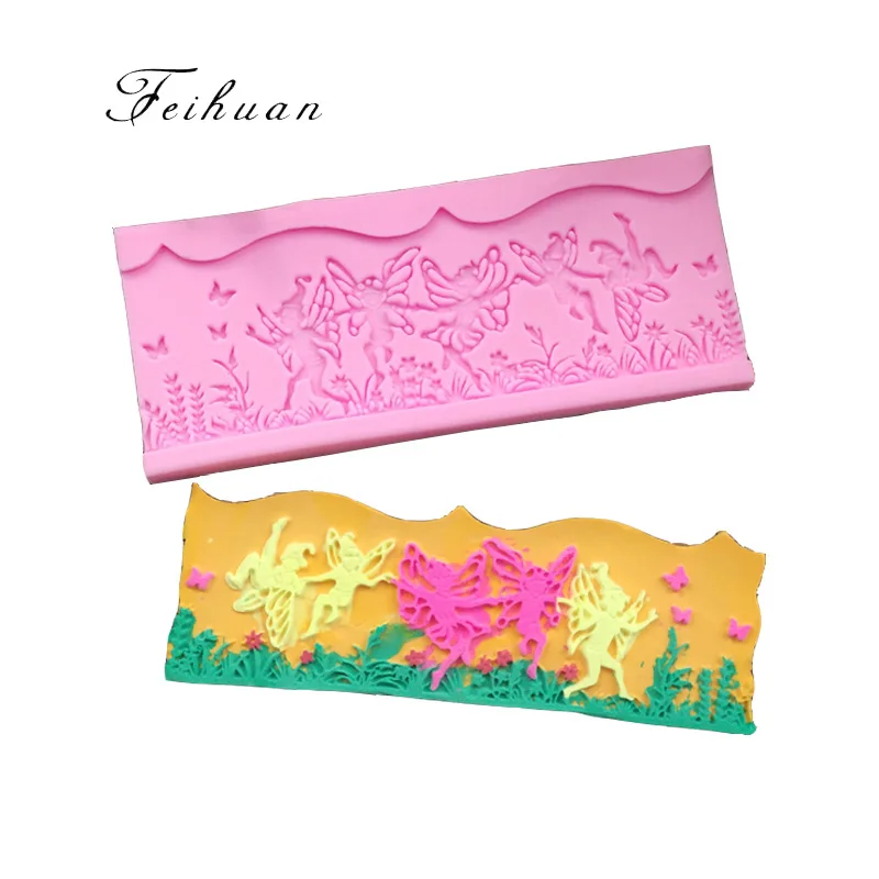 Feihuan New Butterfly Lace Mat Moule Silicone Mold Cake Decorating Sugarcraft Fondant Flower Embossing Stamp Pastry tool Wedding | Дом и сад