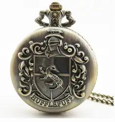 Ретро Гарри Поттер Хогвартс Колледж Равенкло кварцевые карманные часы Analog подвеска Цепочки и ожерелья мужские женские часы цепи