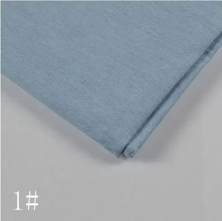 High quality Denim fabric light and breathable thin cotton denim fabric for jeans T-shirt dress and bags 45X145cm/pc TJ4512-1 - Цвет: 1 pale blue