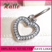 Серебряные бусины 925 пробы Шарм в виде сердца подходит шармы брендовые браслеты и браслеты ожерелье ювелирные изделия с фабрики