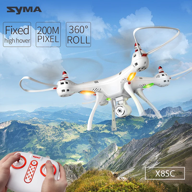 Оригинальный Syma X8SC 2 4G 4CH 6 осевой RC Квадрокоптер RTF Дроны с 2.0MP HD камерой барометр