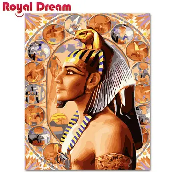 

Indian Pharaoh DIY Oil Painting By Numbers Wall Art Acrylic Oil Canvas Paintings Home Decor For Living Room