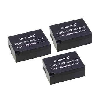 

3Packs 7.4V 1800mAh DMW-BLC12 dmw blc12e Battery For Panasonic Lumix Camera FZ1000 FZ200 FZ300 G5 G6 G7GH2 DMC-GX8 DMCG7 G7 L15