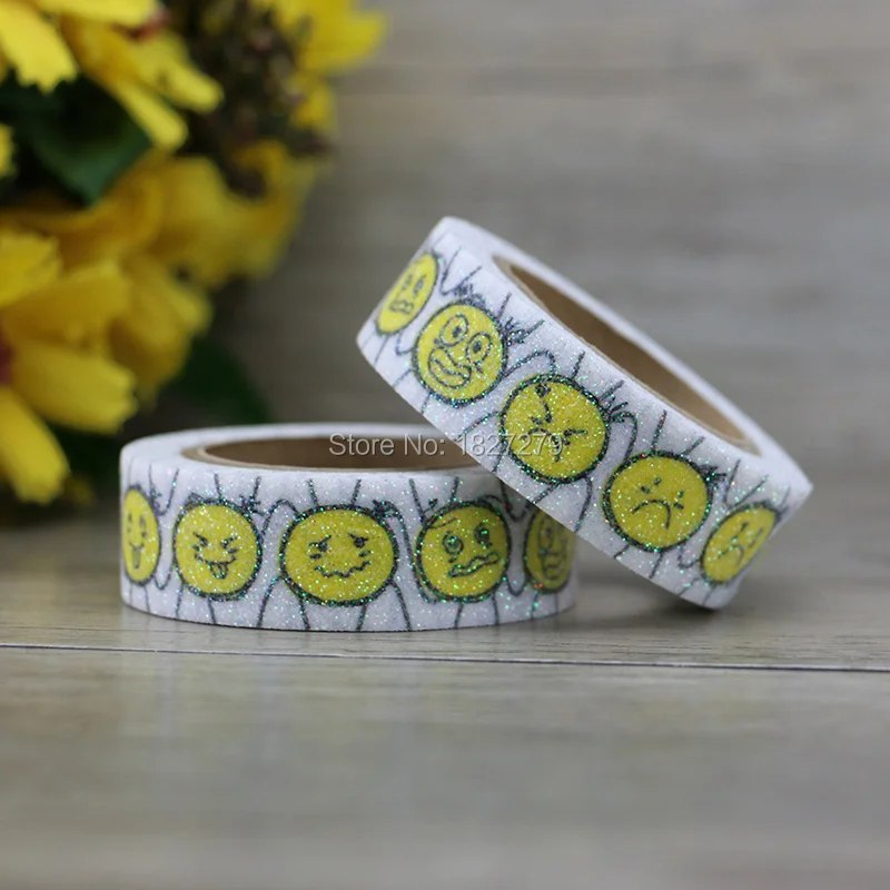 Emoji Washi Tape Glitter Stationery Diy Scrapbooking Photo Album School