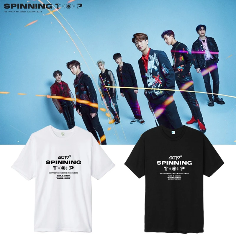 

GOT7 Album SPINNING TOP Printing men T-shirt Short Sleeve summer causal top unisex TShirts