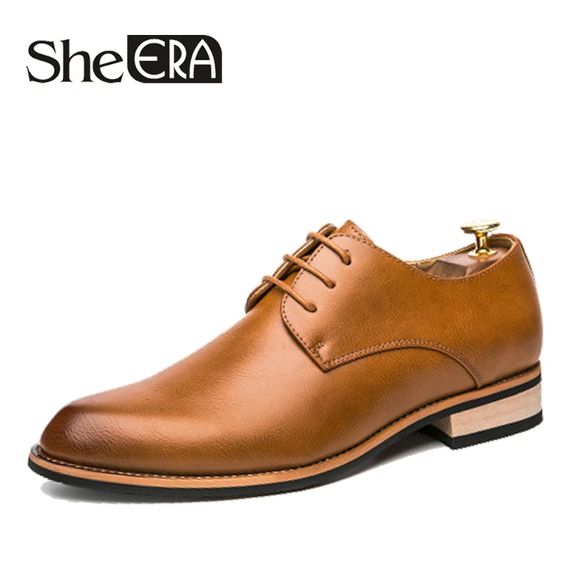 

Men Casual Shoes Leather 2019 New Luxury Italian Formal Business Dress Oxfords Shoes for Men British Brand Men Leather FlatsDrop