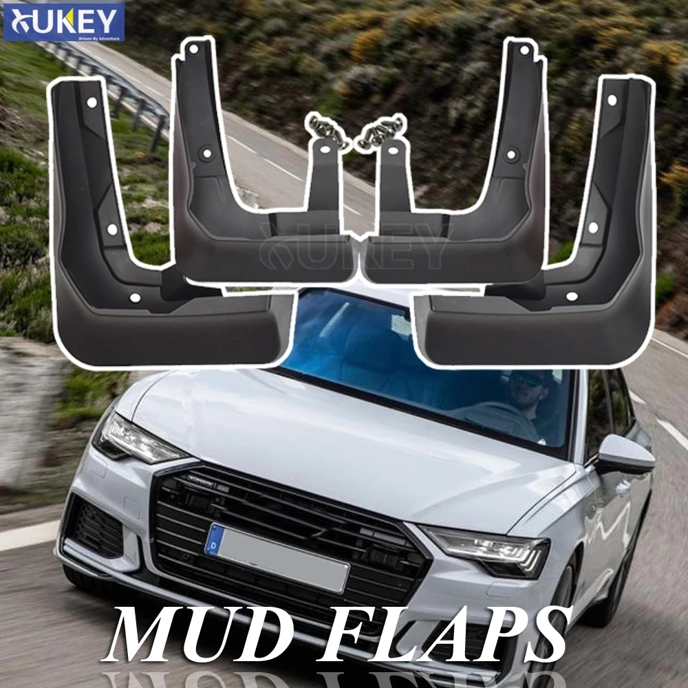 

Front Rear Mud Flap For Audi A6 C8 2019 2020 Saloon S-Line Mudflaps Splash Guards Mudguards Fender Set Molded Mud Flaps