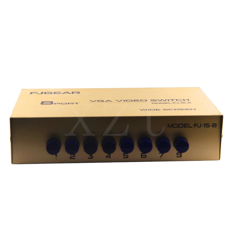 Newest 8 Port VGA SVGA Switch Box 8 Input 1 Output VGA Monitor Share Switch For Computer TV Box 1pcs vga switcher