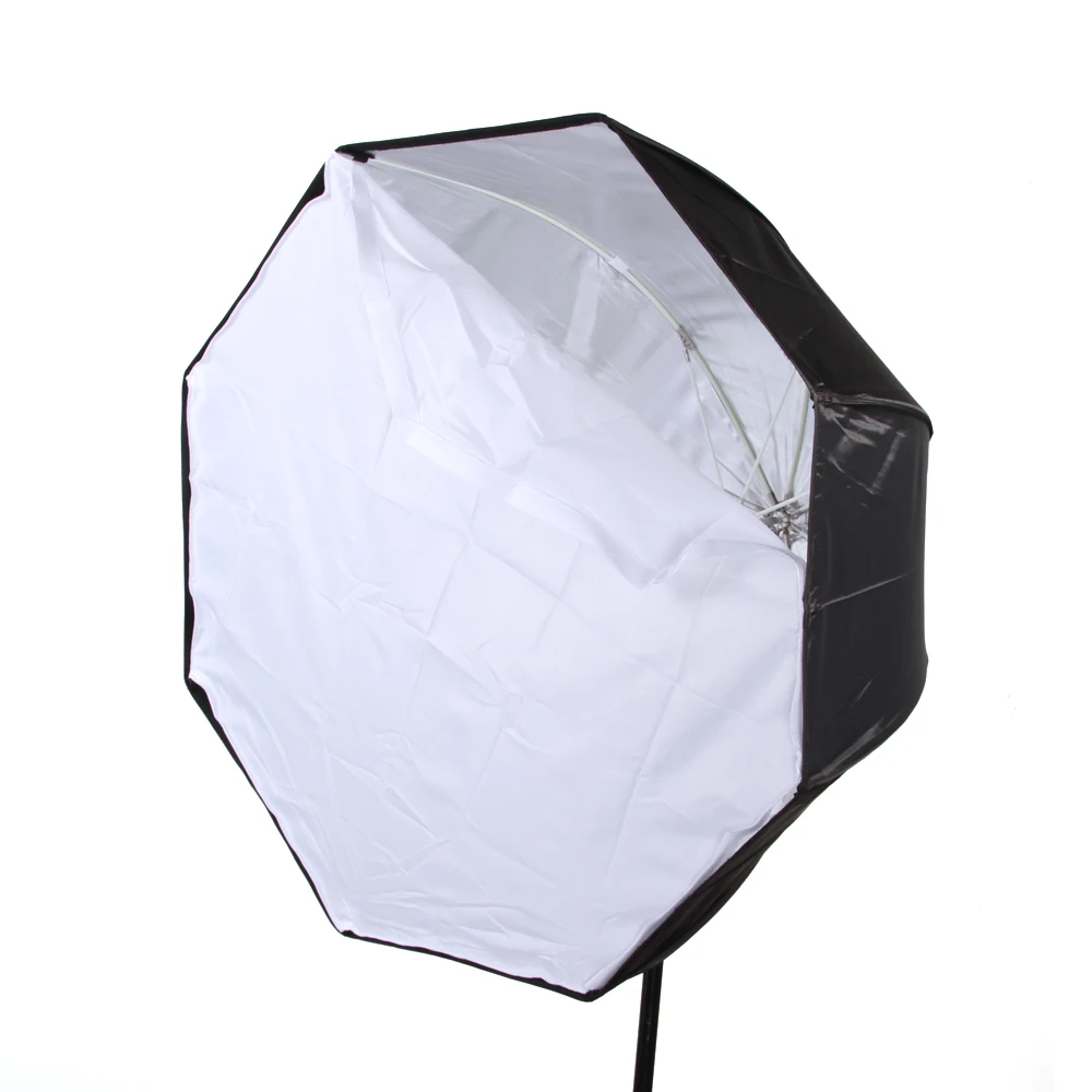 80cm/32" Umbrella Softbox Brolly Reflector Diffuser with Carbon Fiber Bracket for Speedlite Flash Light