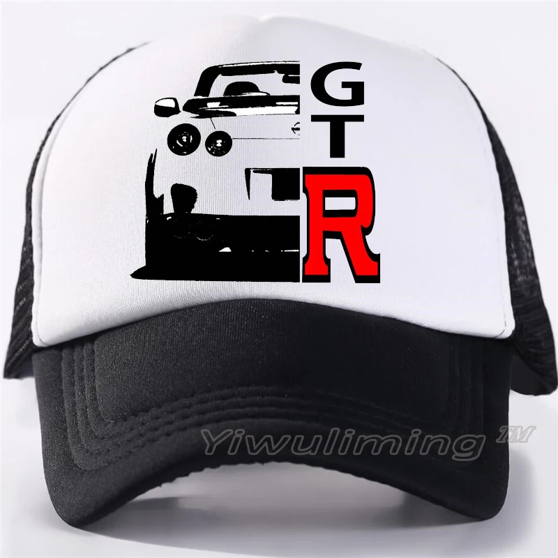 

NewSummer Trucker Caps gtr Cool Summer Black Adult Cool Baseball Mesh Net Trucker Caps Hat for Men Adjustable