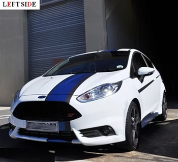 

LEFT SIDE Car Stickers Blue Black Stripe The Whole Body Car-styling Vinyl Personality Waterproof Stickers Grace Customize Size