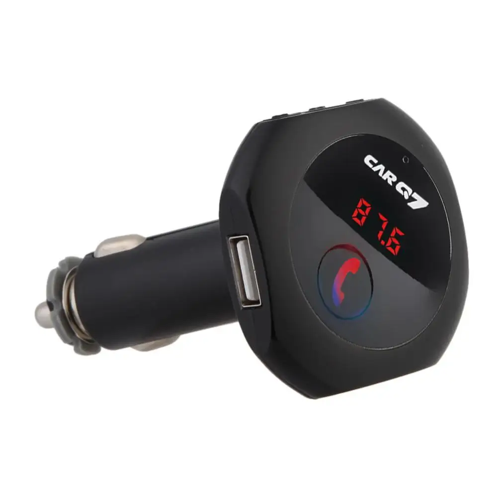 Автомобильный аудио mp3-плеер Bluetooth fm-передатчик беспроводной автомобильный комплект fm-модулятор Громкая связь ЖК-дисплей USB зарядное устройство встроенный микро - Название цвета: Черный