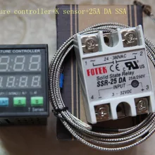 90-265 В AC/DC Цифровой f/c pid Температура контроллер термостат ta4-ssr(ССР Выход+ 1 Сигнализация)+ 2 м K Сенсор+ 25a ССР