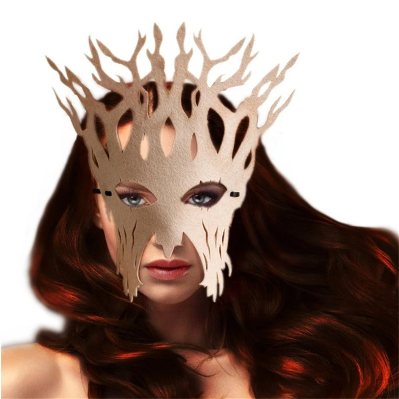 Sexy Retro Mask Halloween Party Felt Mask Cosplay Black Full Face