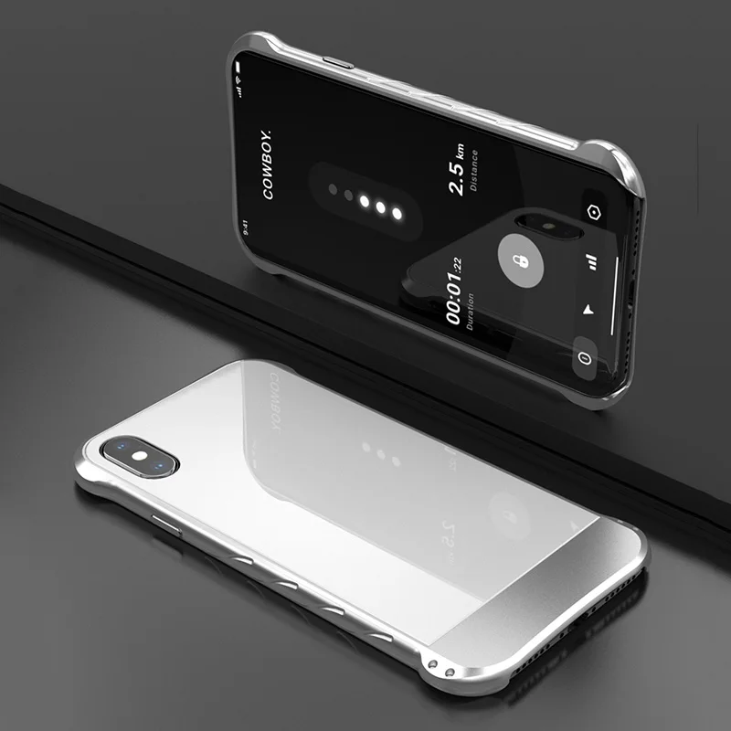 Яркий Цвет чехол для телефона iPhone X Case противоударный металлический Алюминий