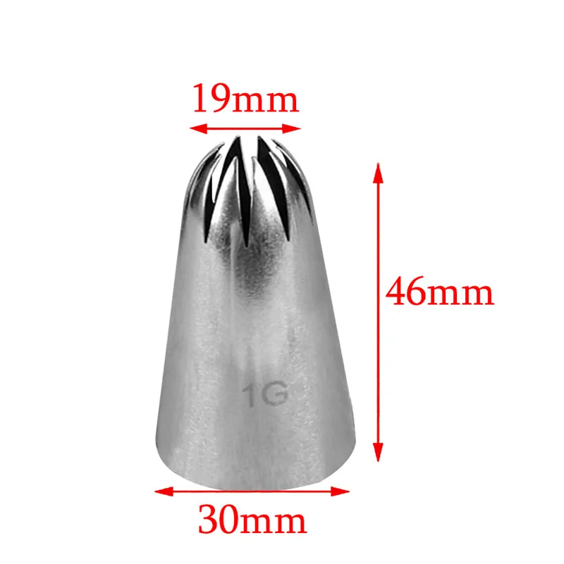 1 шт.#1 г большой металлический торт кремовые украшения Советы из нержавеющей стали глазурь трубопроводов сопла Кондитерские инструменты для приготовления тортов десерт декораторы