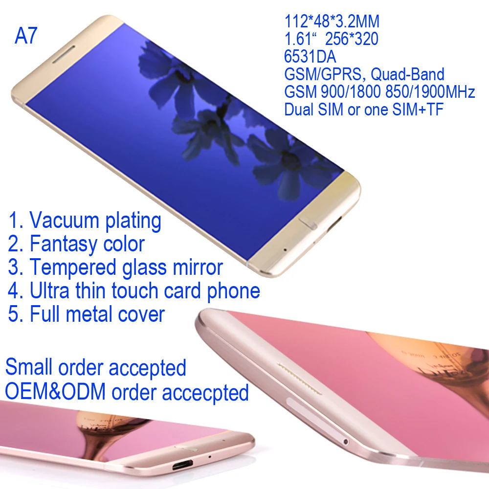 Anica marcas A7 Mini Cell Phones, 1.54