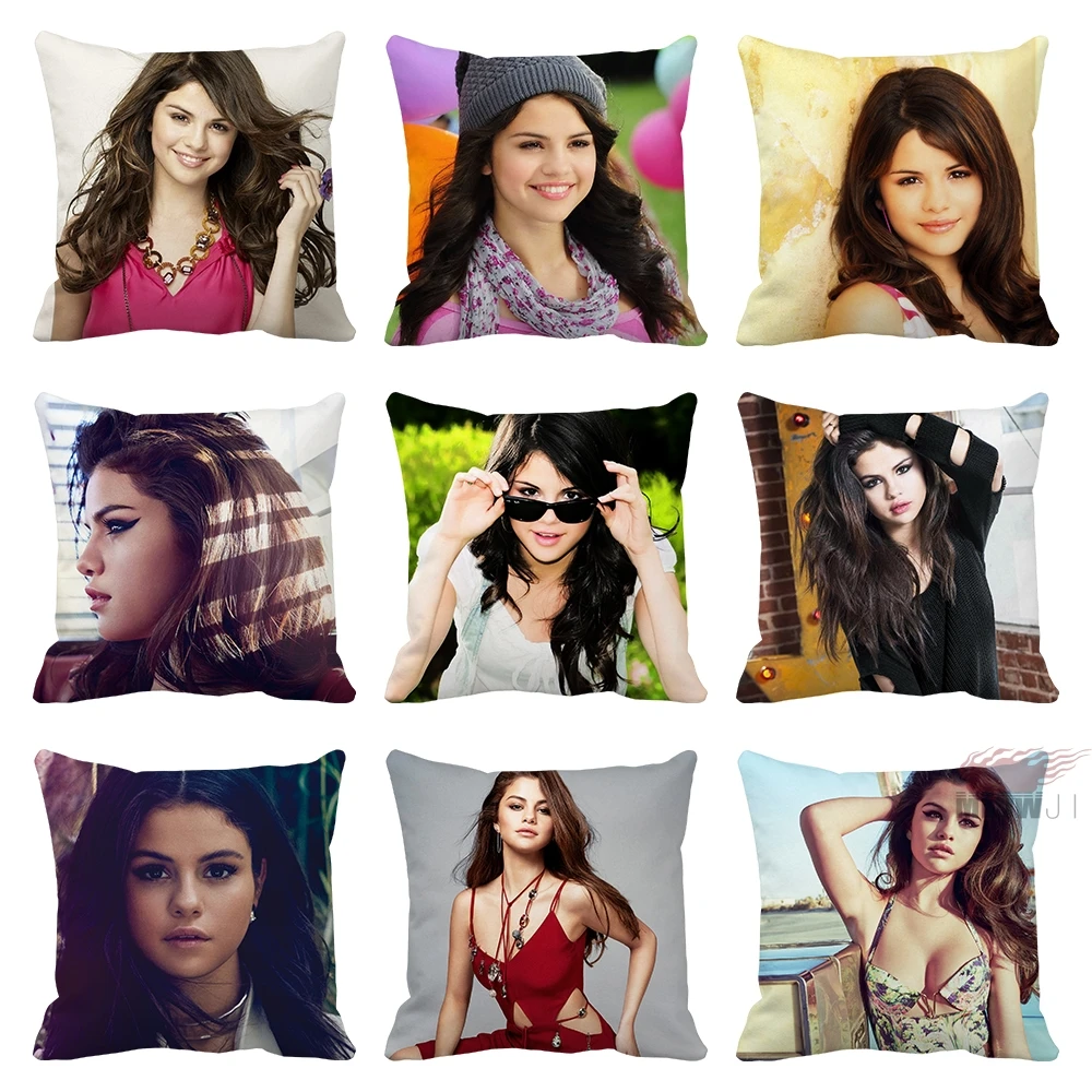 Selena Gomez Multi Size Throw Pillow Case Free Shipping In Pillow