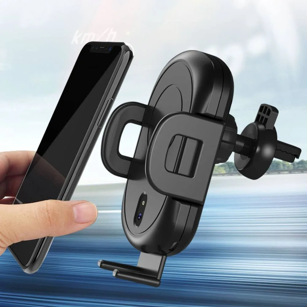 Infrared Automatic Induction Qi Fast Wirless Car Charger Fast Charger Bracket Phone Holder For iPhone 8 X XR Car Samsung S8 S9
