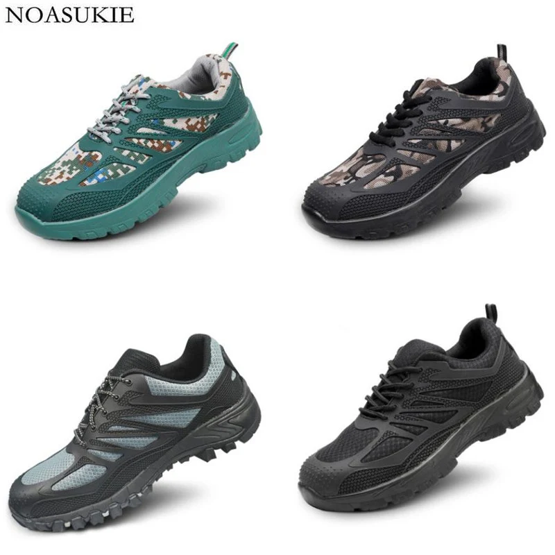 

4 Colors Summer Safety Shoes Stitching Mesh Breathable Work Shoes Anti Smashing Puncture High Quality Insulating Zero Metal