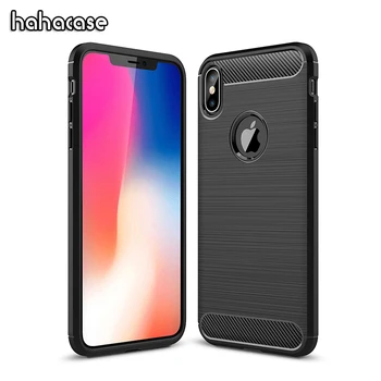 

50pcs Carbon Fiber Soft TPU Case For iPhone 11 Pro Max XS XR X 8 7 6 6S Plus Rugged Brushed Armor Silicone Anti-Shock Cover