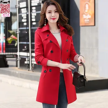 

SALE NEW Fashion Windbreaker Women Spring Autumn Jacket Large Sizes Outerwear Elegant Women 's Coats Cotton Button Jacket 5XL