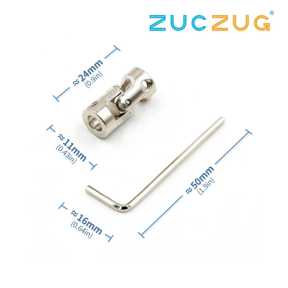 

Rc Boat Metal Cardan Joint Gimbal Couplings Universal Joint for 3*4mm/4*4mm/4*5mm/5*5mm/6*6mm