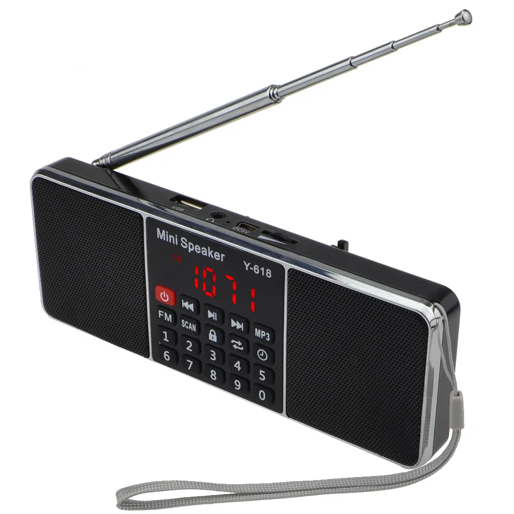 Новый портативный многофункциональный перезаряжаемый fm радио динамик Поддержка