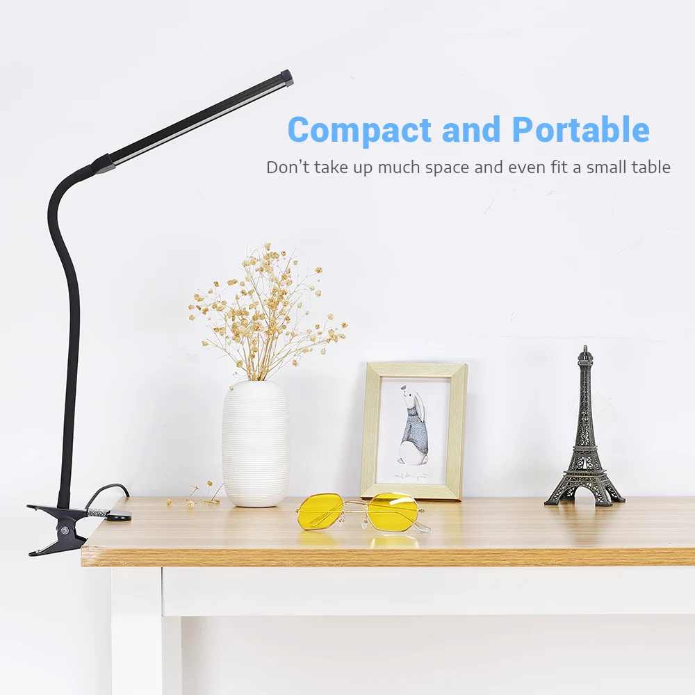

NEW Indoor Lighting USB Led Table Lamp 5V 5W 400lm Dimming Color LED Clip Type Table Lamp LED Touch On/Off Switch Desk Lamp