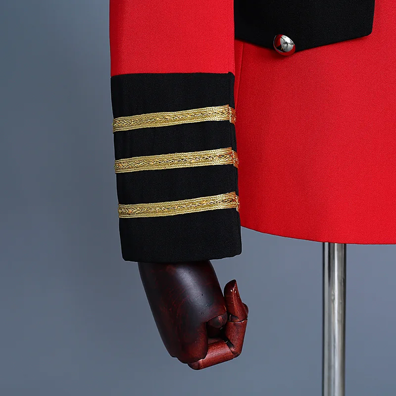 18-й век Европейский суд принц красная кисточка мужской Двухсекционный пиджак брюки костюм ночной клуб Сценические костюмы