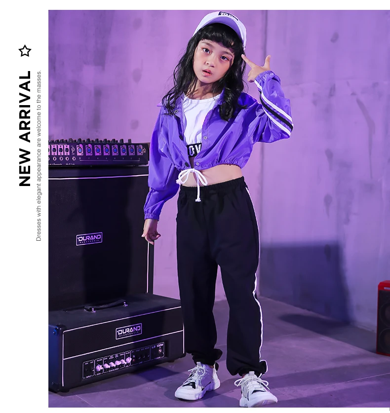 Toddler Spring clothes For Girls Short Top Loose pants Jazz Hip hop Dance kids costumes girls boutique sets (10)
