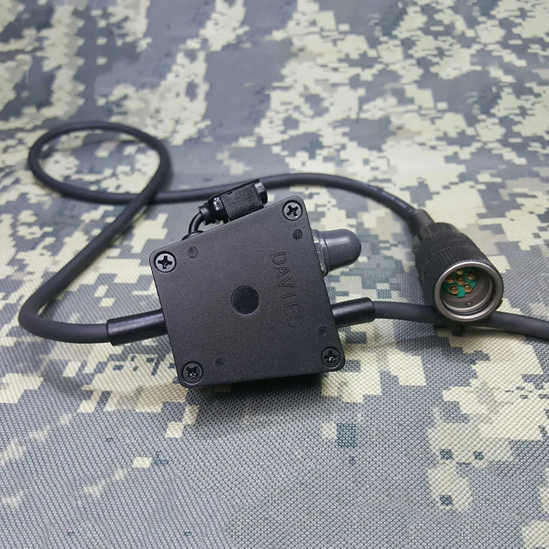 TCA Davies Single Com 6 контактный E PTT военный для TRI Harris AN/PRC 152 PRC 148 Walkie Talkie Tactical ComTac III