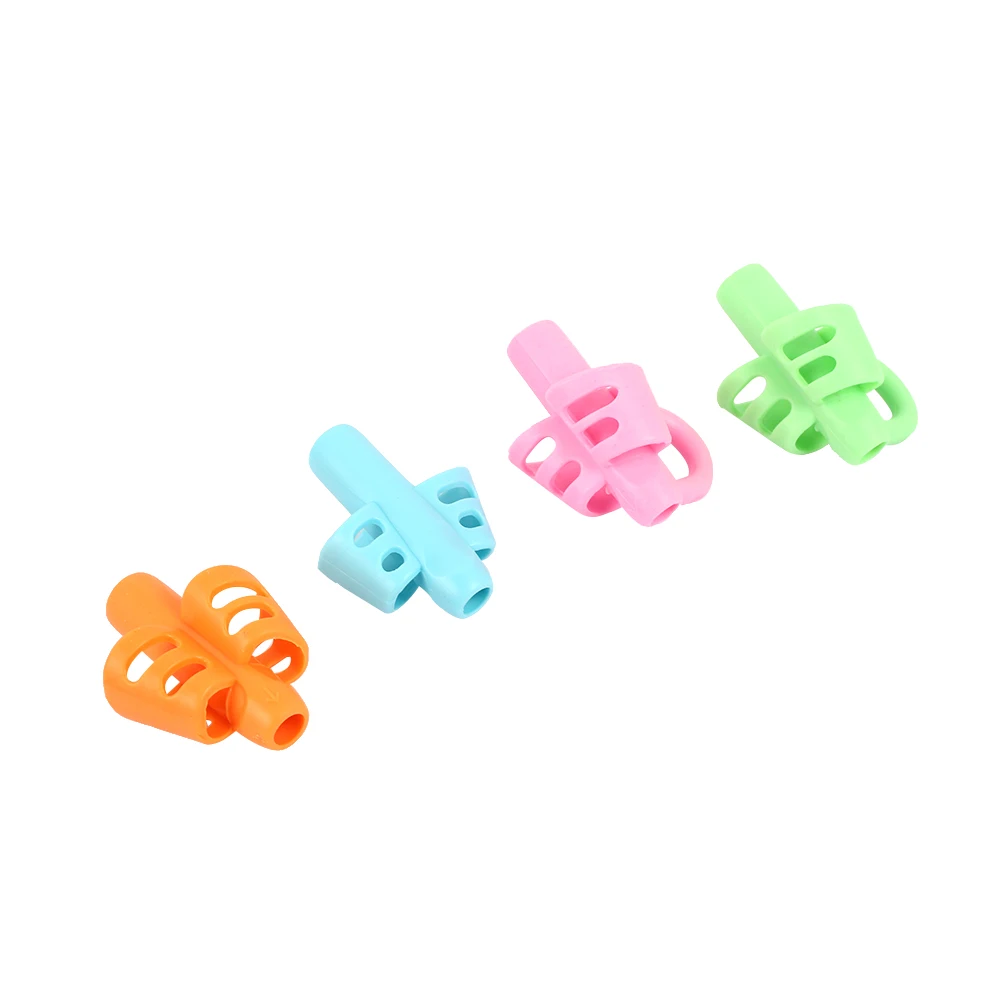 4/10pcs Children Pencil Holder Writing Corrector Kids Silicone Pen Writing Aid Grip Posture Correction Device Tool for Student - Цвет графита: 4pcs