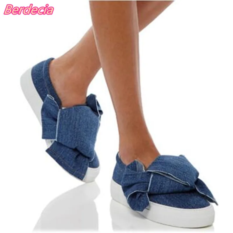 Bedecia Butterfly-knot Women Pumps Platform Round Toe Shoes Women Fashion Girl Flat Casual Shoes Mary Janes Flats zapatos mujer