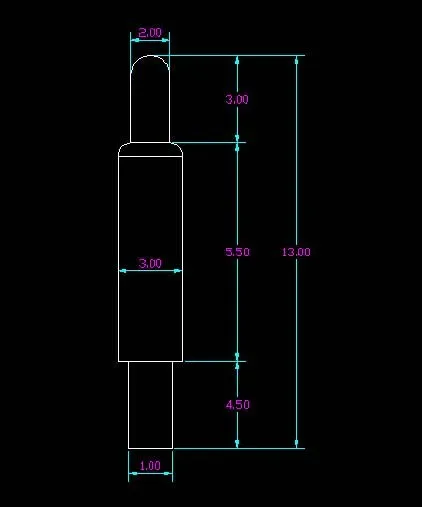 D3* 13 мм пружинный контакт Пружинные контакты SMT/SMD разъем Bold пружинная игла плата для подключения сварки с хвостом 4,5 через 8,5