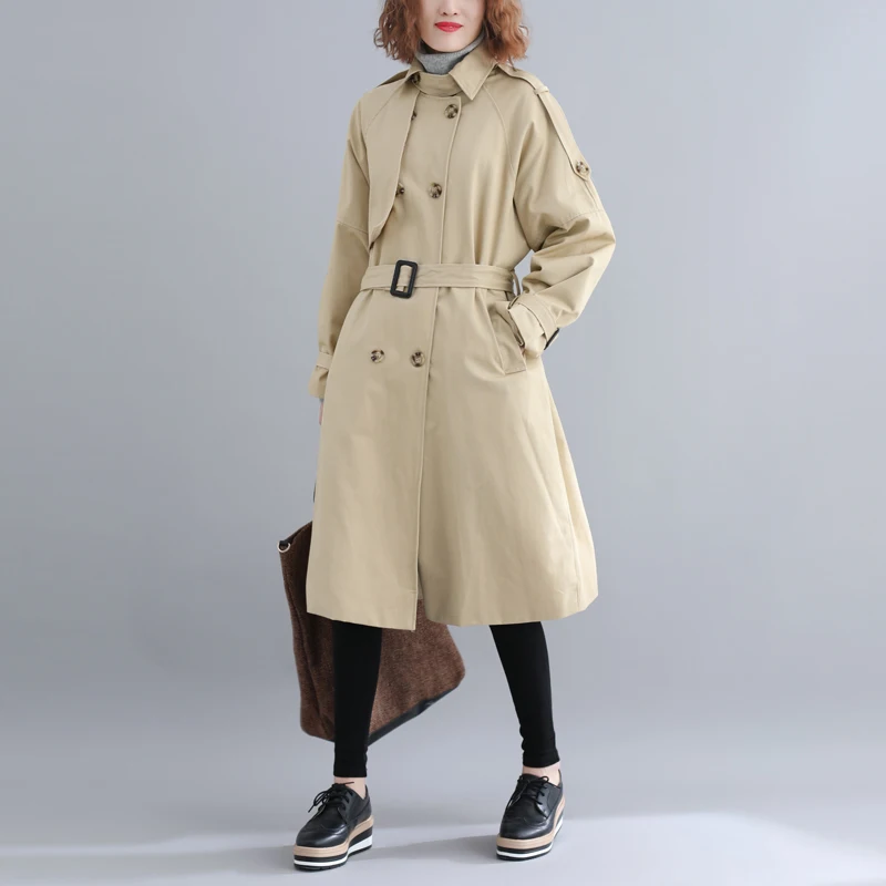Топ qualityFashion осень зима новый 2019 негабаритных Тренч для женщин негабаритных элегантный одежда sobretudo feminino