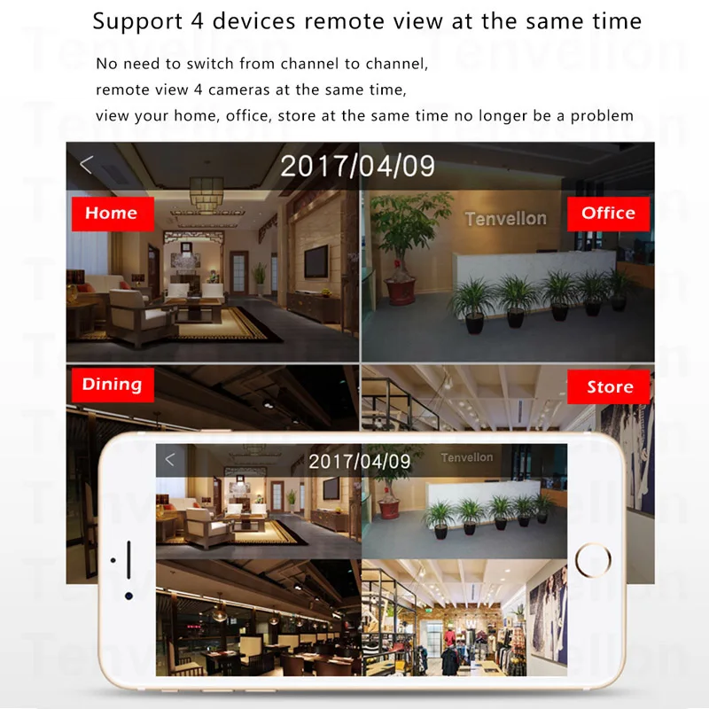 Tenvellon камера видеонаблюдения WiFi ip 1080 P CCTV Камера Безопасности s домашнее