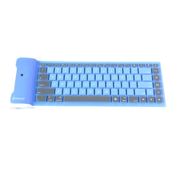

Foldable Waterproof Universal Portable Bluetooth Wireless Soft Silicone Keyboard for Ipad Iphone Samsung Smart Mobile Phone