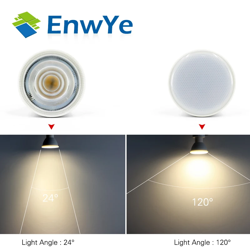 EnwYe Светодиодный светильник GU10 MR16 Светодиодный 3 Вт 6 Вт 220 В лампада светодиодный конденсаторный светильник рассеивающий прожектор энергосберегающее домашнее освещение